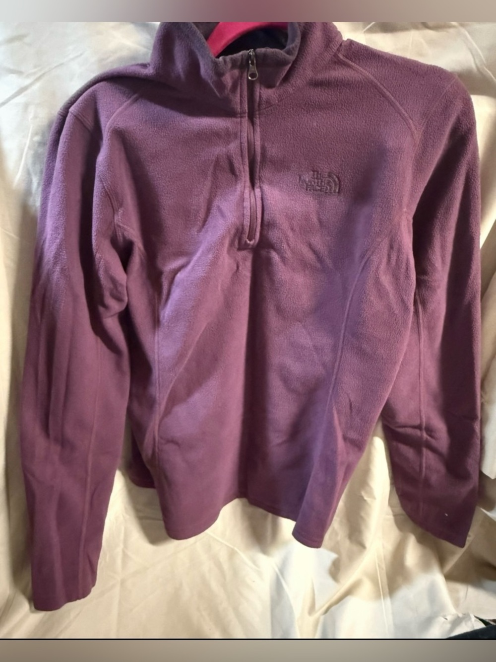 The North Face Plum Fleece Pullover with Embroidered Logo